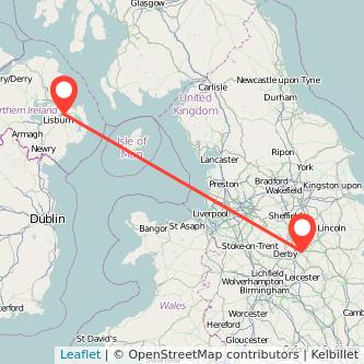 Nottingham Belfast bus map