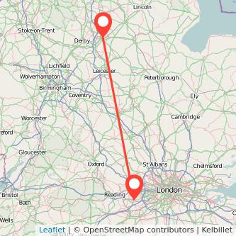 Nottingham Ascot bus map