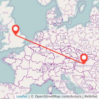 Nottingham Budapest train map