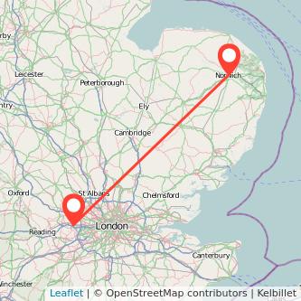 Norwich Slough bus map