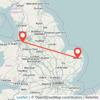 Norwich Runcorn bus map