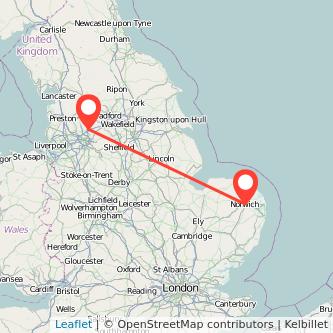 Norwich Rochdale bus map