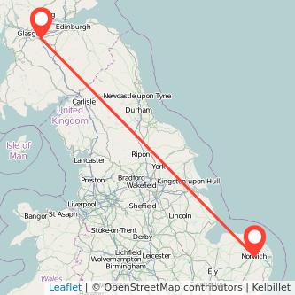 Norwich Motherwell train map