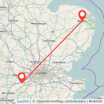 Norwich Fleet bus map