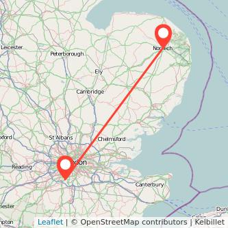 Norwich Epsom bus map