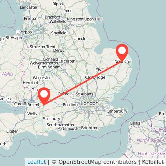 Norwich Chippenham train map