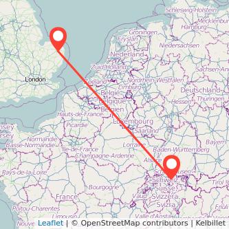 Norwich Zurich train map