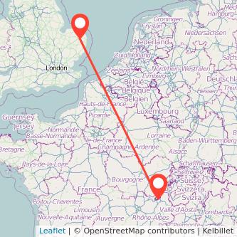 Norwich Geneva train map