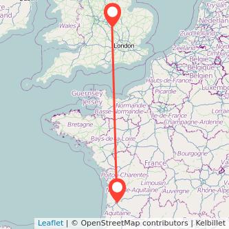 Northampton Bordeaux bus map