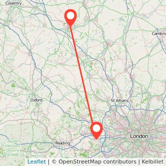 Northampton Windsor train map