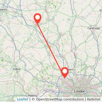 Northampton Watford train map