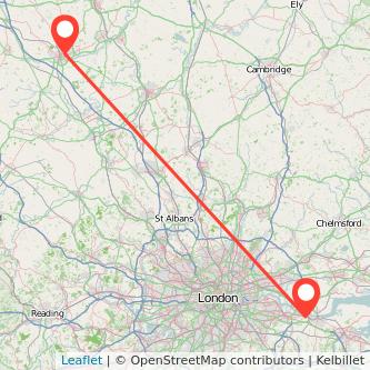 Northampton Swanscombe bus map