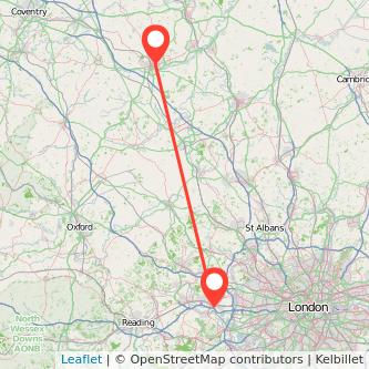 Northampton Slough train map