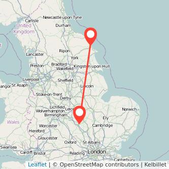 Northampton Scarborough train map