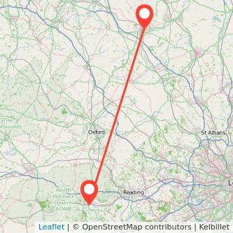 Northampton Newbury train map