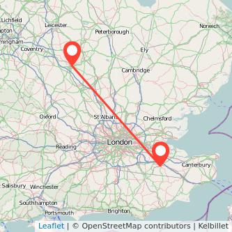 Northampton Maidstone train map