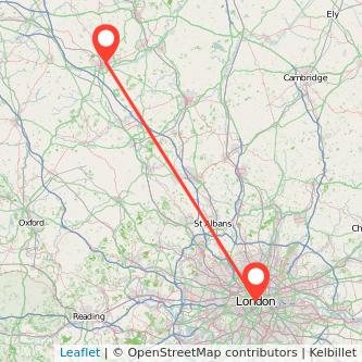 Northampton London train map