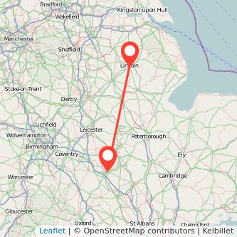 Northampton Lincoln train map