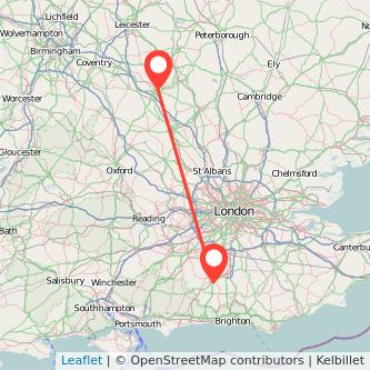 Northampton Horsham bus map