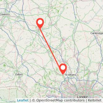 Northampton Hemel Hempstead train map