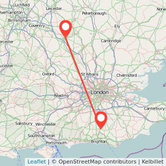 Northampton Haywards Heath train map