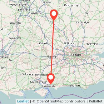 Northampton Havant bus map