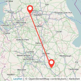 Northampton Halifax train map