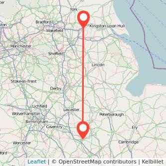 Northampton Goole train map