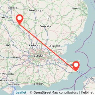 Northampton Dover bus map