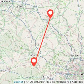 Northampton Didcot train map