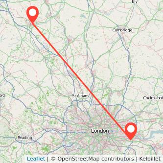 Northampton Dartford bus map