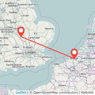 Northampton Bruges bus map