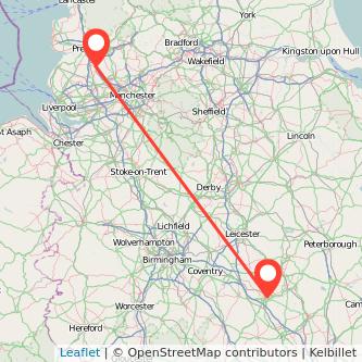 Northampton Chorley train map