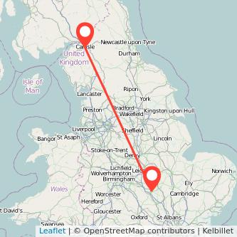 Northampton Carlisle train map