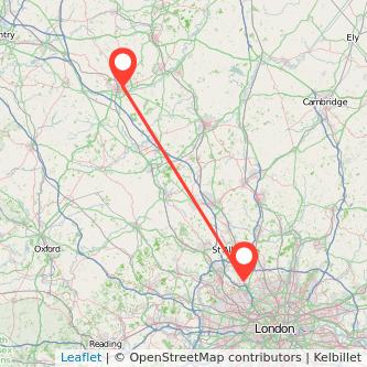 Northampton Borehamwood bus map