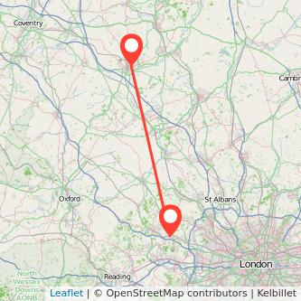 Northampton Beaconsfield bus map