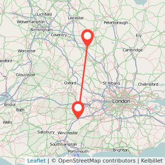 Northampton Basingstoke train map