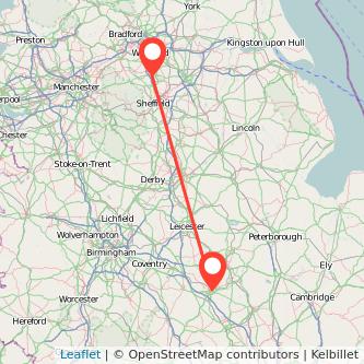 Northampton Barnsley bus map