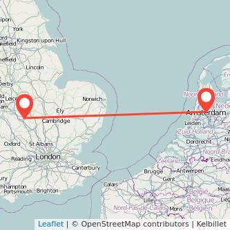 Northampton Amsterdam train map