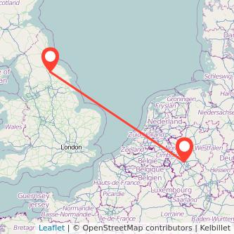 Northallerton Cologne train map