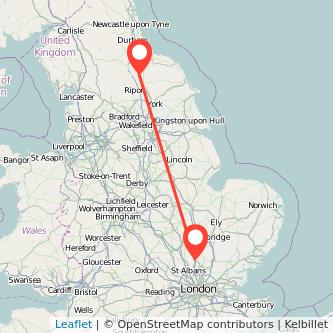 Northallerton Stevenage bus map