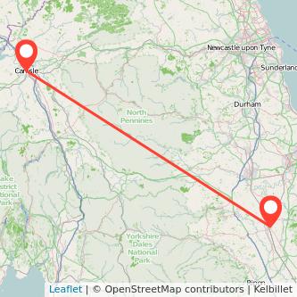 Northallerton Carlisle train map