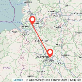 Newton-le-Willows Sutton Coldfield train map
