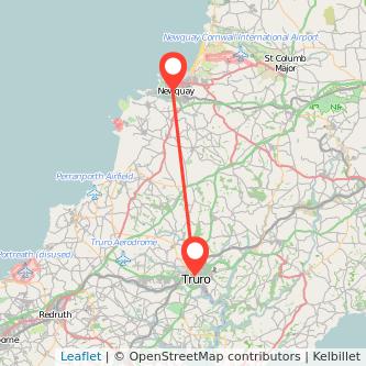 Newquay Truro bus map