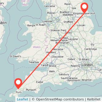 Newquay Hull train map