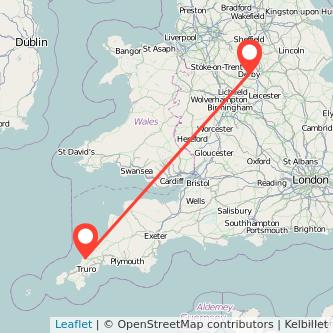 Newquay Derby train map