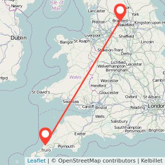 Newquay Bradford train map