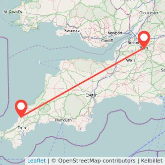 Newquay Bath bus map