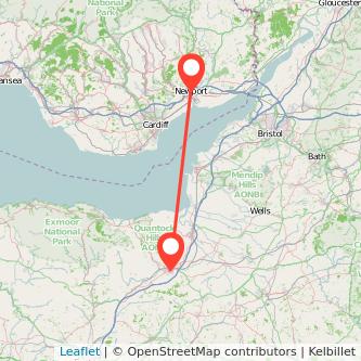 Newport Taunton train map