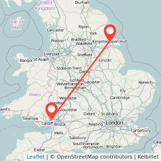 Newport Hull train map